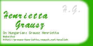 henrietta grausz business card